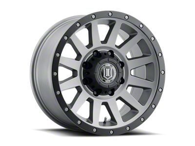 ICON Alloys Compression HD Titanium 8-Lug Wheel; 18x9; 12mm Offset (11-14 Silverado 2500 HD)