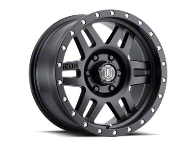 ICON Alloys Six Speed Satin Black 6-Lug Wheel; 17x8.5; 25mm Offset (07-14 Tahoe)