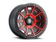 ICON Alloys Victory Satin Black with Red Tint 6-Lug Wheel; 17x8.5; 6mm Offset (09-14 F-150)