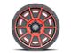 ICON Alloys Victory Satin Black with Red Tint 6-Lug Wheel; 17x8.5; 6mm Offset (09-14 F-150)