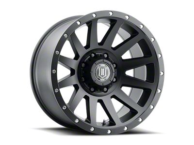 ICON Alloys Compression Satin Black 8-Lug Wheel; 20x10; -19mm Offset (10-18 RAM 3500 SRW)