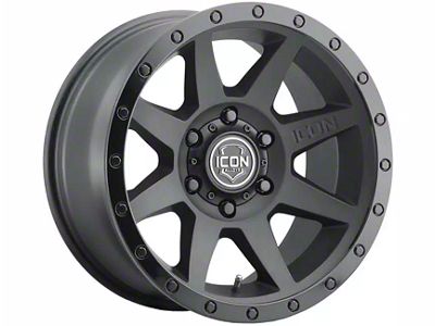 ICON Alloys Rebound Double Black 6-Lug Wheel; 17x8.5; 6mm Offset (15-20 F-150)