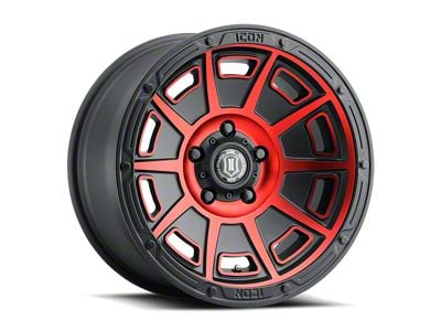 ICON Alloys Victory Satin Black with Red Tint 6-Lug Wheel; 17x8.5; 6mm Offset (15-20 F-150)