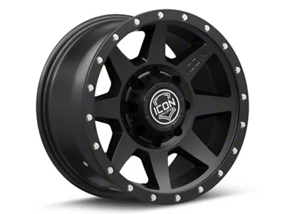 ICON Alloys Rebound HD Satin Black 8-Lug Wheel; 18x9; 12mm Offset (15-19 Sierra 2500 HD)