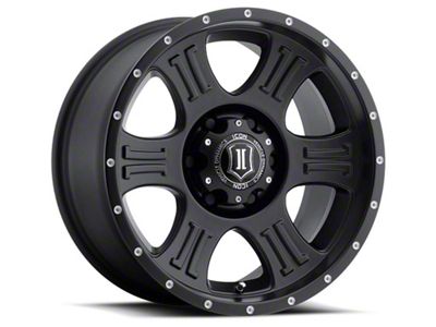 ICON Alloys Shield Satin Black 8-Lug Wheel; 20x9; 12mm Offset (15-19 Sierra 2500 HD)