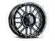 ICON Alloys Alpha Gloss Black Milled 8-Lug Wheel; 20x9; 12mm Offset (15-19 Silverado 3500 HD SRW)