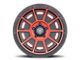 ICON Alloys Victory Satin Black with Red Tint 6-Lug Wheel; 17x8.5; 0mm Offset (15-20 Tahoe)