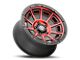 ICON Alloys Victory Satin Black with Red Tint 6-Lug Wheel; 17x8.5; 0mm Offset (15-20 Yukon)