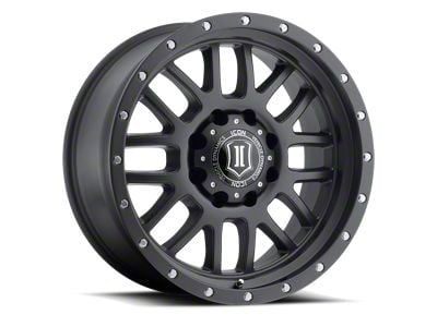 ICON Alloys Alpha Satin Black 8-Lug Wheel; 20x9; 19mm Offset (19-24 RAM 2500)