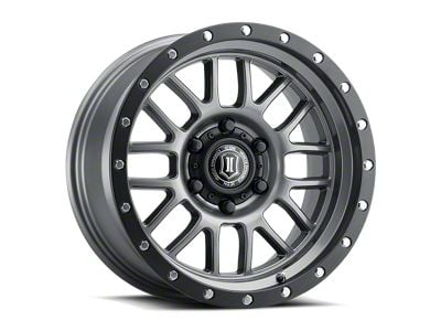 ICON Alloys Alpha Gunmetal 8-Lug Wheel; 20x9; 19mm Offset (19-24 RAM 3500 SRW)