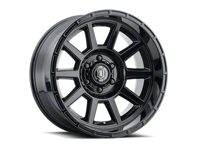 ICON Alloys Recoil Gloss Black 6-Lug Wheel; 20x10; -24mm Offset (19-24 Sierra 1500)