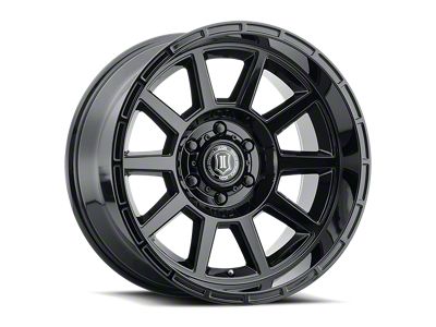 ICON Alloys Recoil Gloss Black 6-Lug Wheel; 20x10; -24mm Offset (19-24 Silverado 1500)