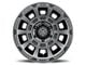 ICON Alloys Thrust Smoked Satin Black 6-Lug Wheel; 17x8.5; 0mm Offset (19-24 Silverado 1500)