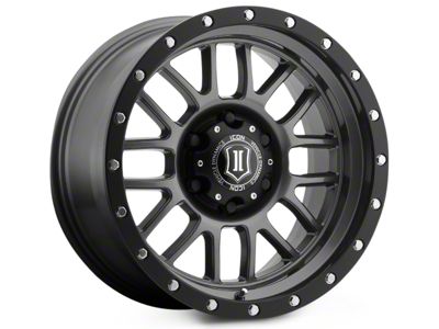 ICON Alloys Alpha Gunmetal 6-Lug Wheel; 17x8.5; 0mm Offset (2024 Ranger)