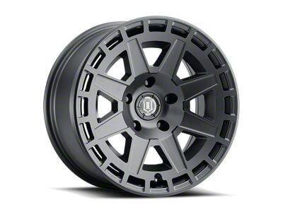 ICON Alloys Compass Satin Black 6-Lug Wheel; 17x8.5; 0mm Offset (24-25 Ranger)