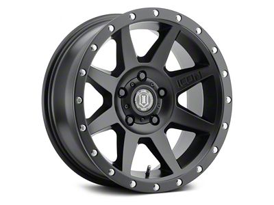 ICON Alloys Rebound Satin Black 5-Lug Wheel; 17x8.5; 0mm Offset (94-01 RAM 1500)