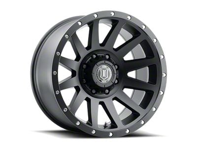 ICON Alloys Compression Satin Black 8-Lug Wheel; 20x10; -19mm Offset (94-02 RAM 2500)