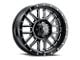 ICON Alloys Alpha Gloss Black Milled 8-Lug Wheel; 20x9; 19mm Offset (94-02 RAM 3500 SRW)