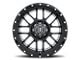 ICON Alloys Alpha Gloss Black Milled 8-Lug Wheel; 20x9; 19mm Offset (94-02 RAM 3500 SRW)