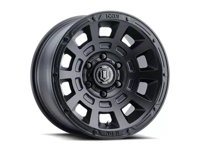 ICON Alloys Thrust Satin Black 6-Lug Wheel; 17x8.5; 0mm Offset (23-25 Canyon)