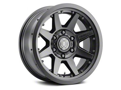 ICON Alloys Rebound Pro Satin Black 5-Lug Wheel; 17x8.5; 0mm Offset (87-90 Dakota)