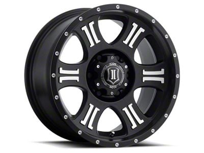 ICON Alloys Shield Satin Black Machined 8-Lug Wheel; 20x9; 19mm Offset (10-18 RAM 2500)