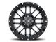 ICON Alloys Alpha Gloss Black Milled 8-Lug Wheel; 20x9; 12mm Offset (20-24 Sierra 3500 HD SRW)