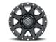 ICON Alloys Rebound HD Satin Black 8-Lug Wheel; 18x9; 12mm Offset (07-10 Sierra 3500 HD SRW)