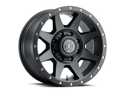 ICON Alloys Rebound Satin Black 8-Lug Wheel; 20x9; 12mm Offset (20-25 Silverado 2500 HD)