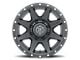 ICON Alloys Rebound Satin Black 8-Lug Wheel; 20x9; 12mm Offset (20-25 Silverado 2500 HD)