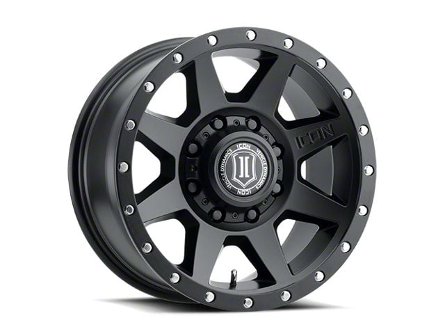 ICON Alloys Rebound HD Satin Black 8-Lug Wheel; 18x9; 12mm Offset (20-24 Silverado 3500 HD SRW)