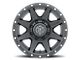 ICON Alloys Rebound Satin Black 8-Lug Wheel; 20x9; 12mm Offset (20-24 Silverado 3500 HD SRW)