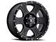 ICON Alloys Shield Satin Black 8-Lug Wheel; 20x9; 12mm Offset (20-25 Silverado 3500 HD SRW)