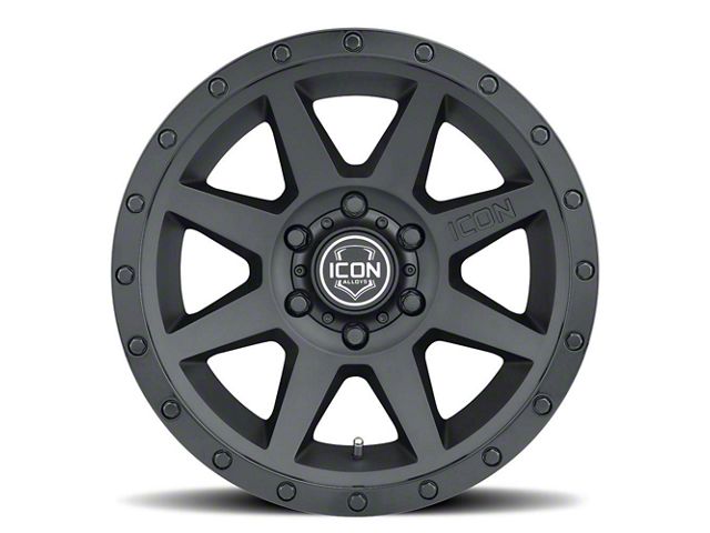 ICON Alloys Rebound Double Black 6-Lug Wheel; 17x8.5; 25mm Offset (15-20 Tahoe)