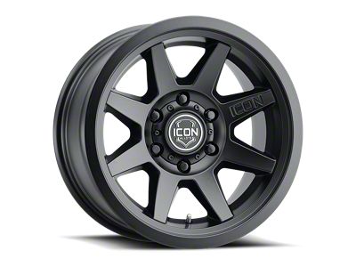 ICON Alloys Rebound SLX Satin Black 6-Lug Wheel; 17x8.5; 25mm Offset (15-20 Tahoe)