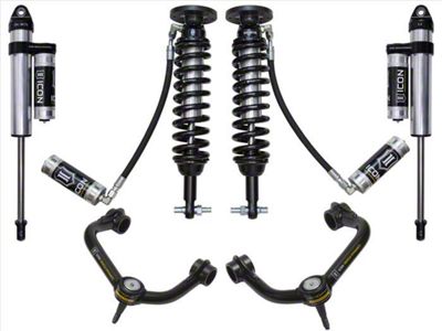ICON Vehicle Dynamics 2 to 2.63-Inch Suspension Lift System with Tubular Upper Control Arms; Stage 4 (15-20 4WD F-150, Excluding Raptor)