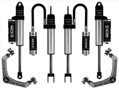 ICON Vehicle Dynamics 0 to 2-Inch Suspension Lift System with Billet Upper Control Arms; Stage 2 (20-24 Silverado 2500 HD)