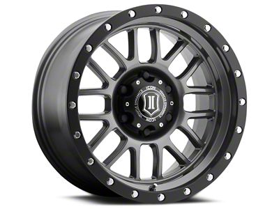 ICON Alloys Alpha Gunmetal 6-Lug Wheel; 17x8.5; 0mm Offset (99-06 Sierra 1500)