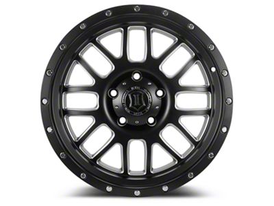 ICON Alloys Alpha Satin Black Milled 6-Lug Wheel; 20x9; 16mm Offset (15-20 F-150)