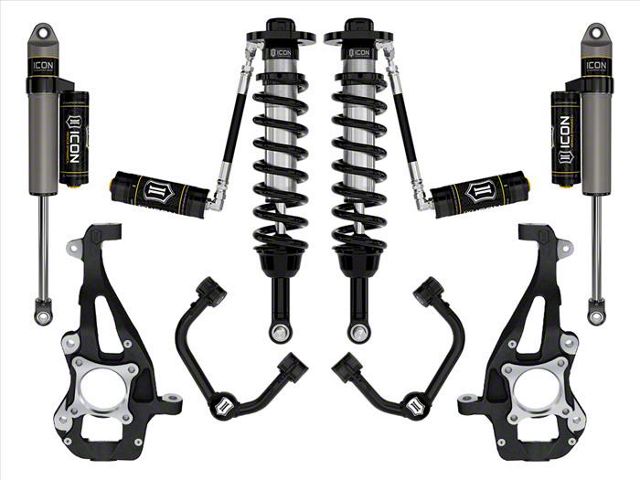 ICON Vehicle Dynamics 3.50 to 4.50-Inch Suspension Lift System with Tubular Upper Control Arms; Stage 3 (21-24 4WD F-150 w/o CCD System & BlueCruise, Excluding Raptor & Tremor)