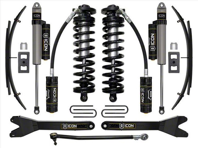 ICON Vehicle Dynamics 2.50 to 3-Inch Stage 3 Coil-Over Conversion Suspension Lift Kit with Radius Arms (23-24 4WD 6.7L Powerstroke F-250 Super Duty)