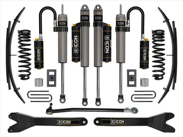 ICON Vehicle Dynamics 2.50-Inch Suspension Lift System with Radius Arms and Expansion Pack; Stage 4 (23-24 4WD 6.8L, 7.3L F-350 Super Duty SRW)