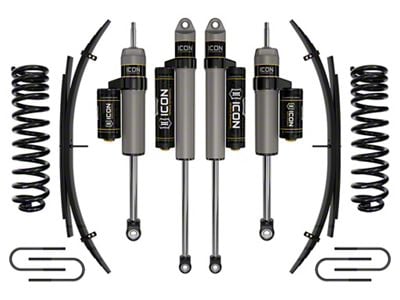 ICON Vehicle Dynamics 2.50-inch Suspension Lift System with Leaf Spring Expansion Packs; Stage 3 (08-10 4WD 6.4L Powerstroke F-350 Super Duty SRW)