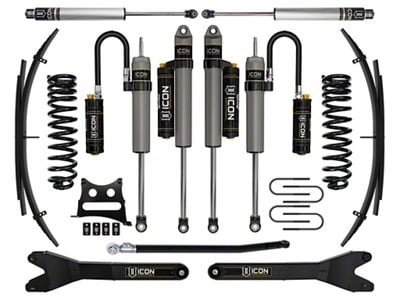 ICON Vehicle Dynamics 2.50-inch Suspension Lift System with Leaf Spring Expansion Packs; Stage 6 (08-10 4WD 6.4L Powerstroke F-350 Super Duty SRW)