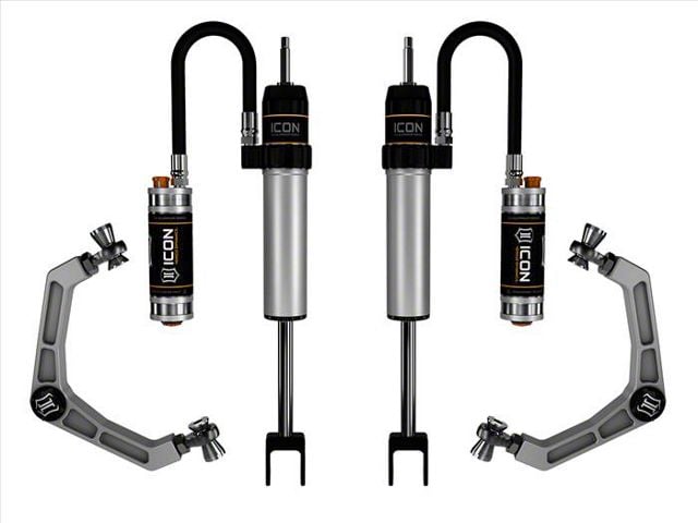 ICON Vehicle Dynamics V.S. 2.5 Series CDCV Front Shock System with Billet Upper Control Arms for 0 to 2-Inch Lift (20-24 Silverado 3500 HD)