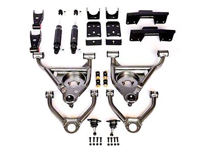 IHC Suspension Lowering Kit with Bolt-On C-Notch; 5-Inch Front / 7-Inch Rear (99-06 2WD Sierra 1500)
