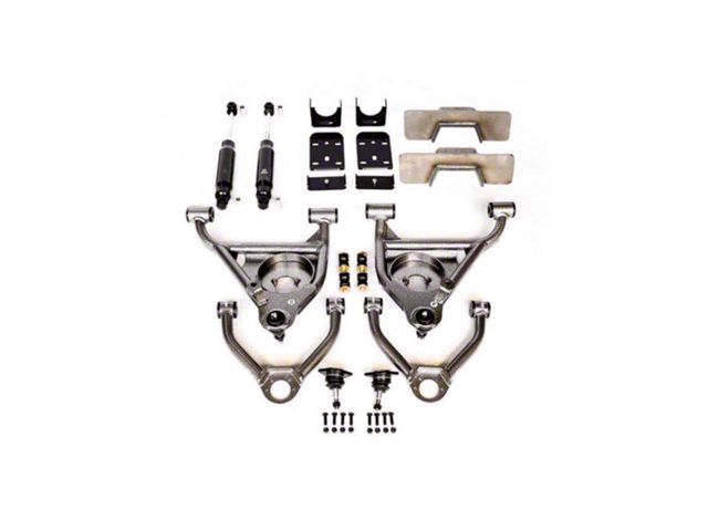 IHC Suspension Lowering Kit with Weld-On C-Notch; 4-Inch Front / -Inch Rear (99-06 2WD Sierra 1500)