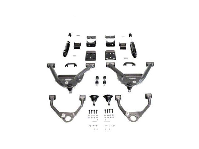 IHC Suspension Lowering Kit; 4-Inch Front / 6-Inch Rear (07-16 Silverado 1500 Extended Cab, Crew Cab w/ Stock Cast Steel Control Arms)