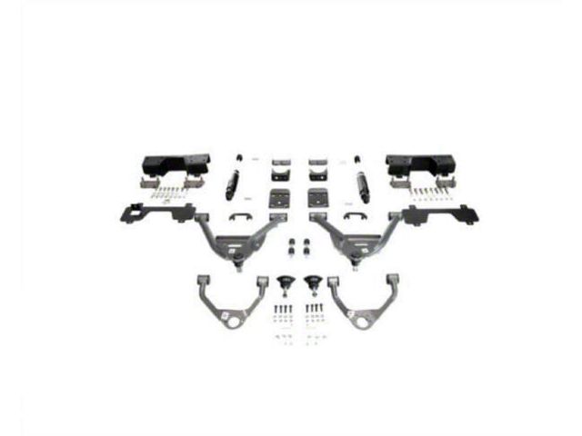 IHC Suspension Lowering Kit with Bolt-On C-Notch; 5-Inch Front / 7-Inch Rear (07-16 Silverado 1500 Extended Cab, Crew Cab w/ Stock Cast Steel Control Arms)