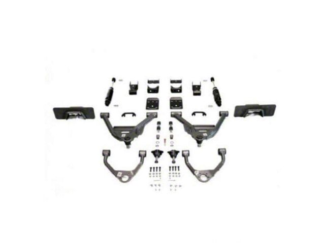 IHC Suspension Lowering Kit with Weld-On C-Notch; 5-Inch Front / 7-Inch Rear (14-18 Silverado 1500 Regular Cab w/ Stock Cast Aluminum or Stamped Steel Control Arms)